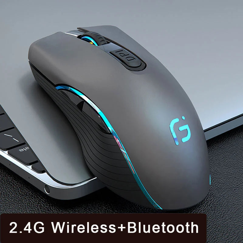 Wireless Mouse Rechargeable Bluetooth Silent Ergonomic Computer 2400 DPI For iPad Mac Tablet Macbook Air Laptop PC Gaming Office