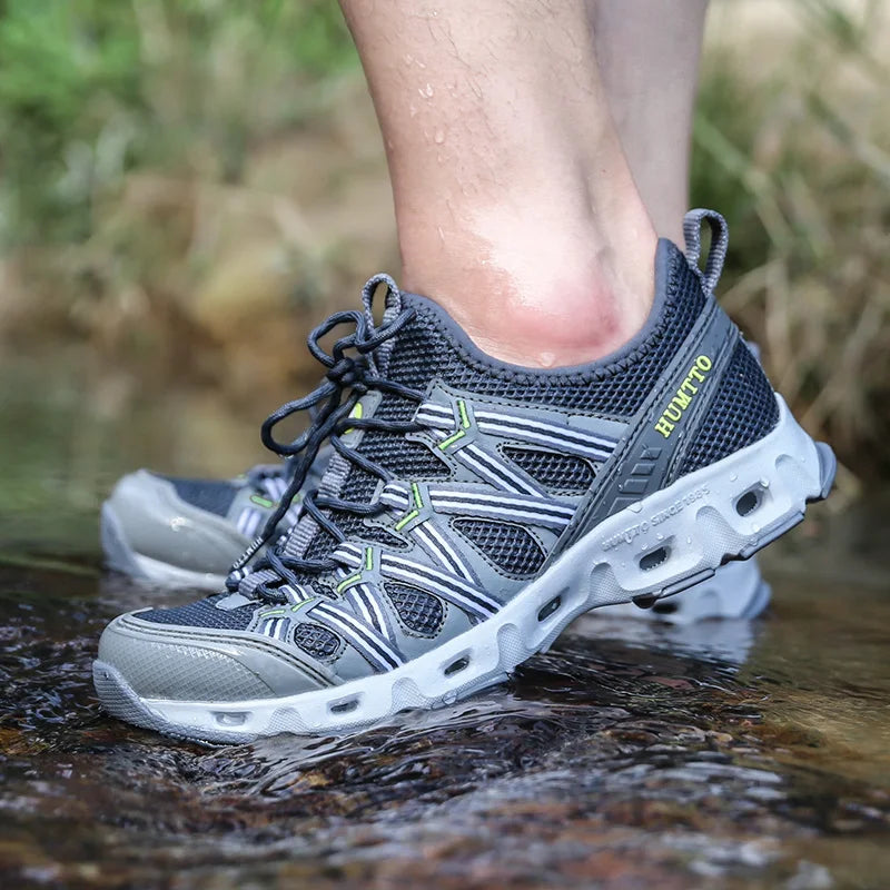 HUMTTO Scarpe da trekking outdoor e da guado da uomo, scarpe acquatiche in mesh traspirante ad asciugatura rapida, sneakers da acqua alla caviglia da donna antiscivolo