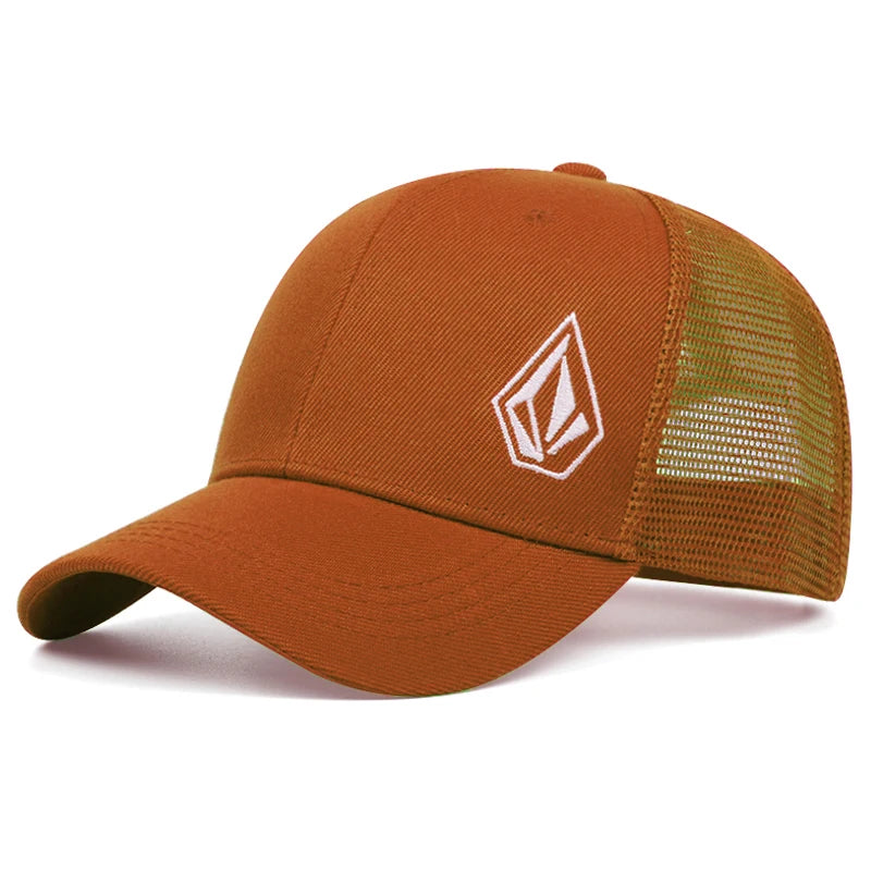 2025 Personalized Minimalist New Mesh Hat Diamond Embroidered Street Hip Hop Hat Skateboarding Hat Outdoor Sunshade Baseball Hat