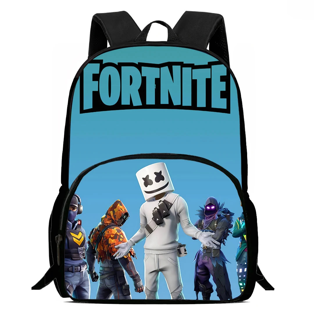 Kids School Backpack with Front Pocket, Light Weight Cartoon Fortnite Children Backpack For Age 6-9 , Bags For Boys Girls