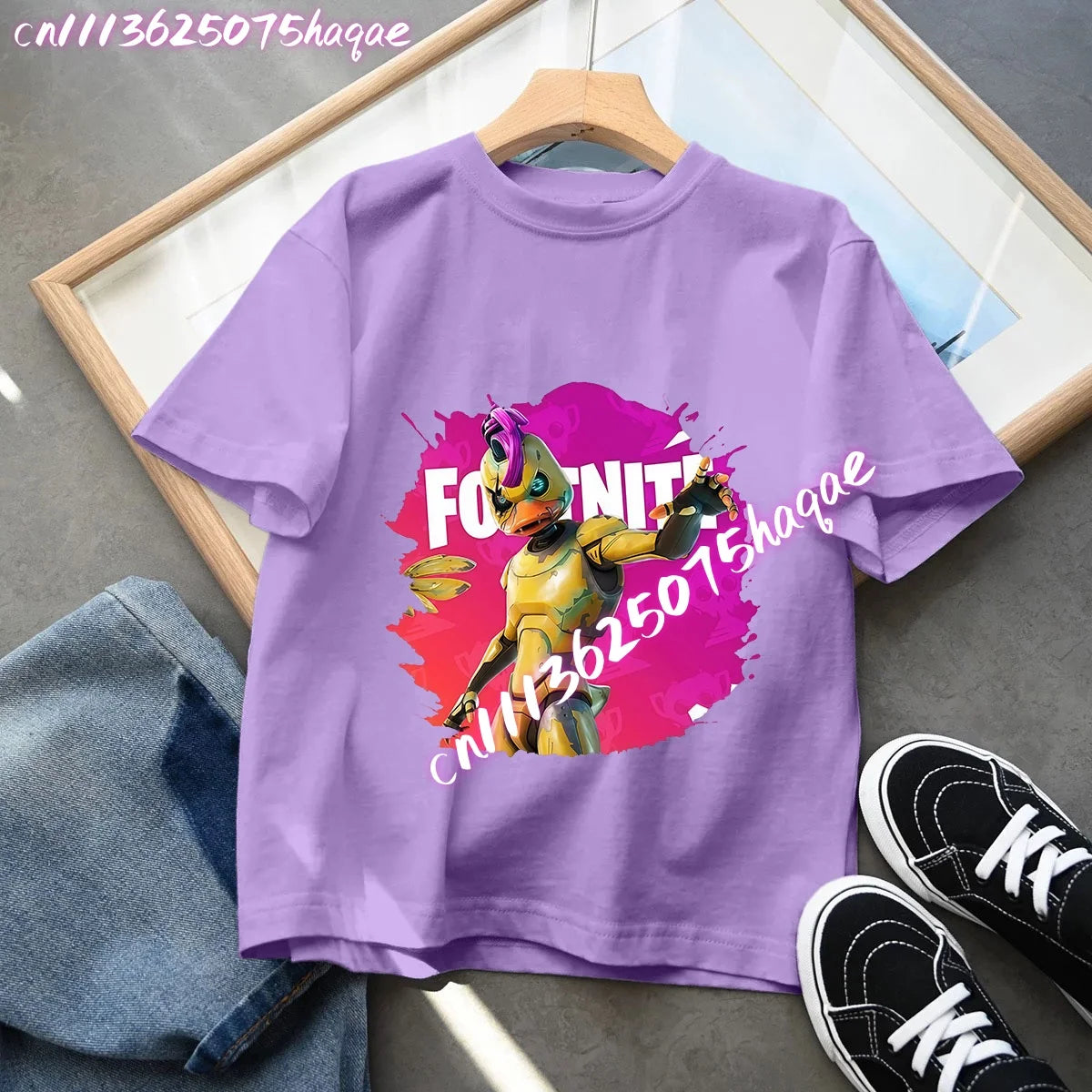 Camisetas Fortnite para niños con estampado de anime y personajes, tops de dibujos animados Fortress Night, ropa de verano para niñas, manga corta, camisetas tipo pulóver