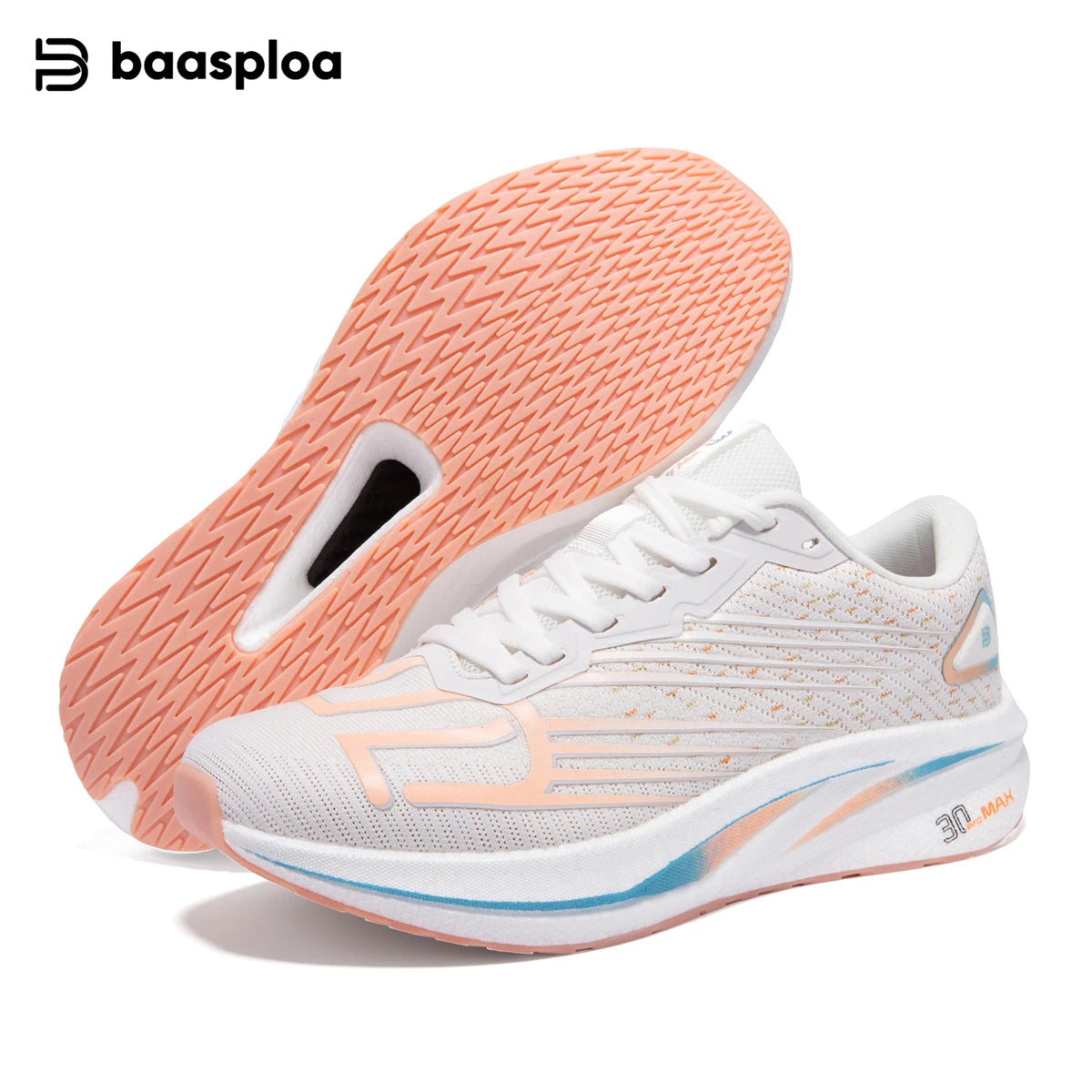 Baasploa Scarpe da running professionali da uomo, leggere e traspiranti, scarpe sportive da jogging da donna con piastra in carbonio, sneakers antiscivolo