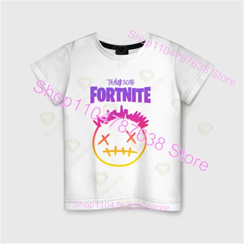 T-shirt Peely Fortnite girocollo estiva a maniche corte, top streetwear Battle Royale per abbigliamento casual