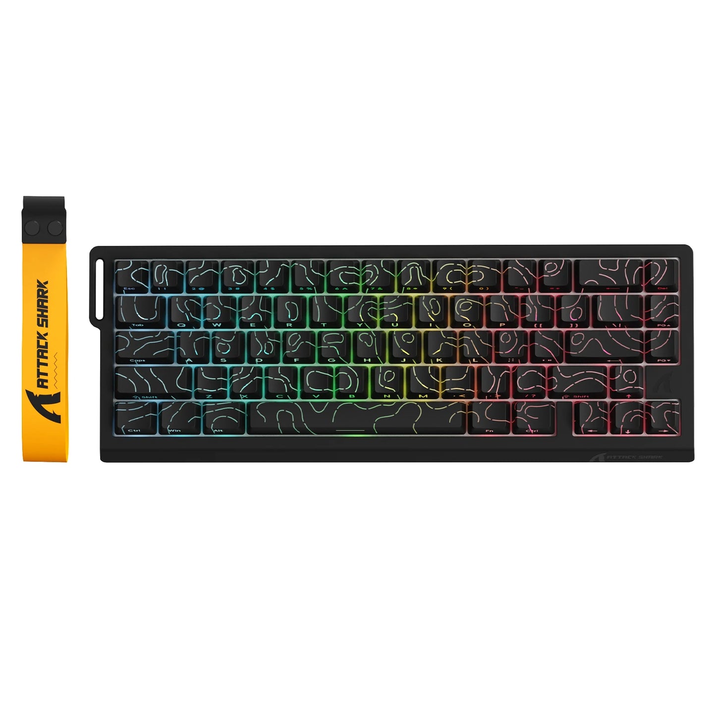 ATTACK SHARK X68PRO HE 60% Wireless Rapid Trigger Gaming Keyboard,Adjustable Actuation,8K,Hall Effect Magnetic Switch,Tri-mode