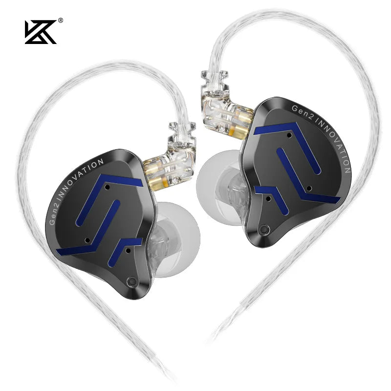 KZ ZSN Pro 2 Hybrid-In-Ear-Kopfhörer mit Kabel – 1BA+1DD HiFi-Bass, geräuschunterdrückende Ohrhörer mit Mikrofon