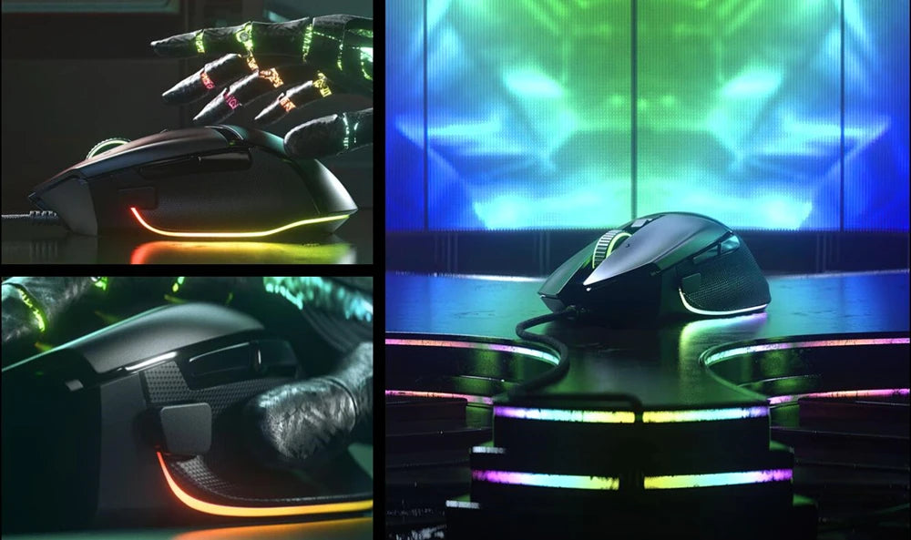 NEU 100% originale Razer Basilisk V3 kabelgebundene Gaming-Maus für Gamer, 26000 DPI optischer Sensor, E-Sports mit RGB-Beleuchtung für PC und Laptop