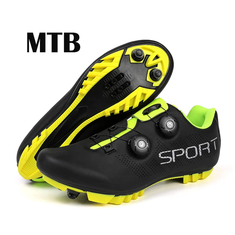 Zapatillas de ciclismo ultraligeras, transpirables y ligeras, con suelas rígidas compatibles con SPD para entrenamiento y competición en bicicleta de carretera y montaña