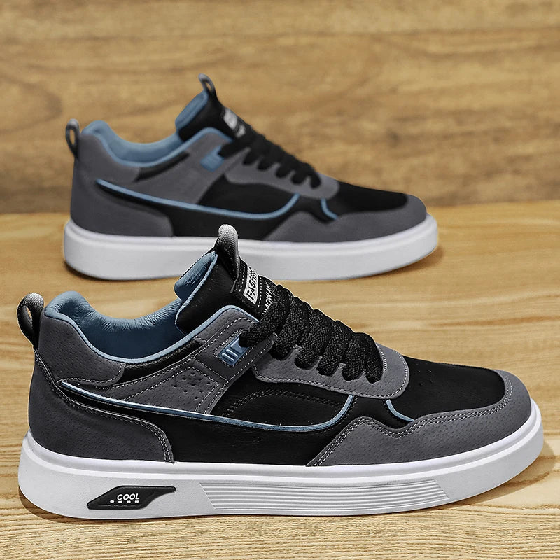 Sneakers basse casual sportive da uomo, stile basket fashion, street style, scarpe da skateboard per ragazzi