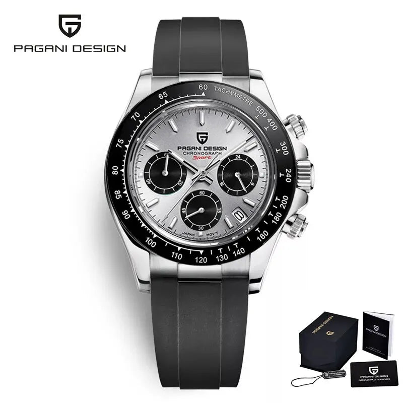 PAGANI DESIGN 2025 New Men's Watches Luxury Rose Gold Quartz Watch For Men 100M Waterproof Sports Chronograph Wristwatch Men