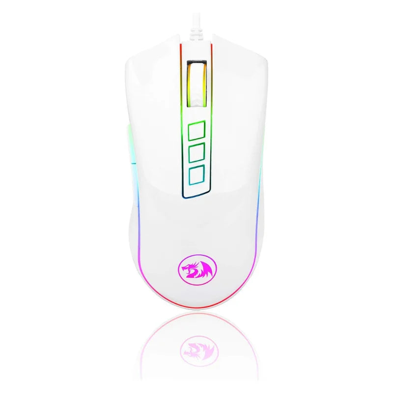Redragon M711 káblová herná myš pre PC, 7 programovateľných tlačidiel, prispôsobiteľné RGB, 10,000 DPI, ergonomická myš