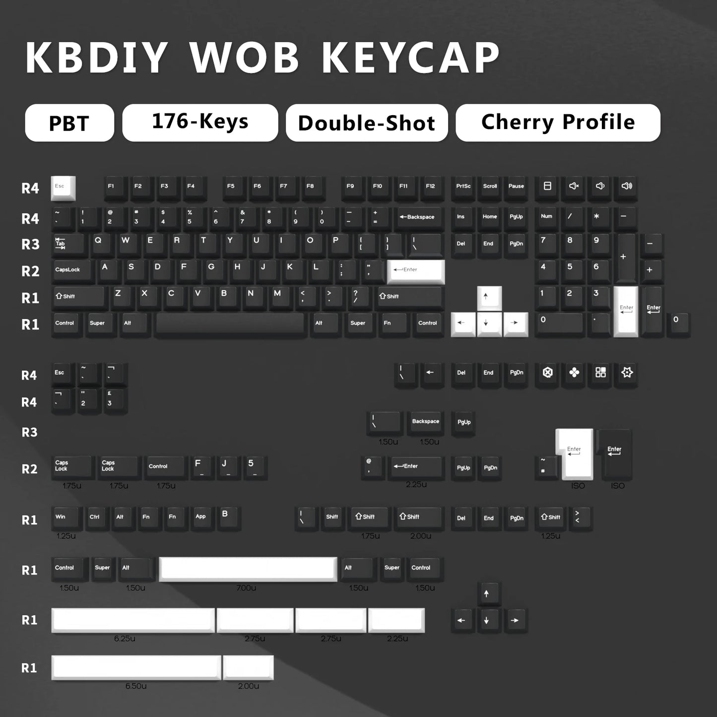 KBDiy GMK MarrsGreen Keycap tasti profilo Cherry Double Shot PBT ISO per kit tastiera meccanica gamer DIY Gaming Point KeyCap