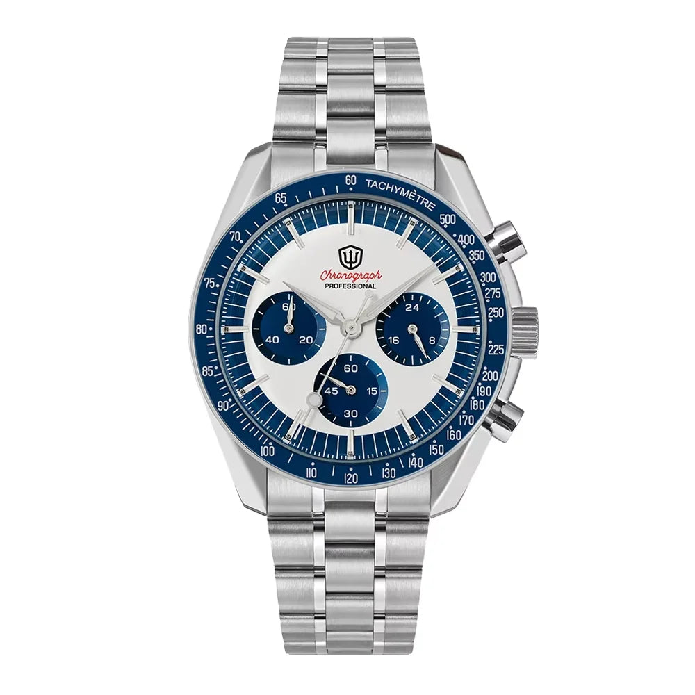 Reloj para hombre Watchdives New Wd1863 de cuarzo VK63, cronógrafo, cristal de zafiro abombado, resistente al agua, 39Mm, acero, marca líder, lujo, negocios