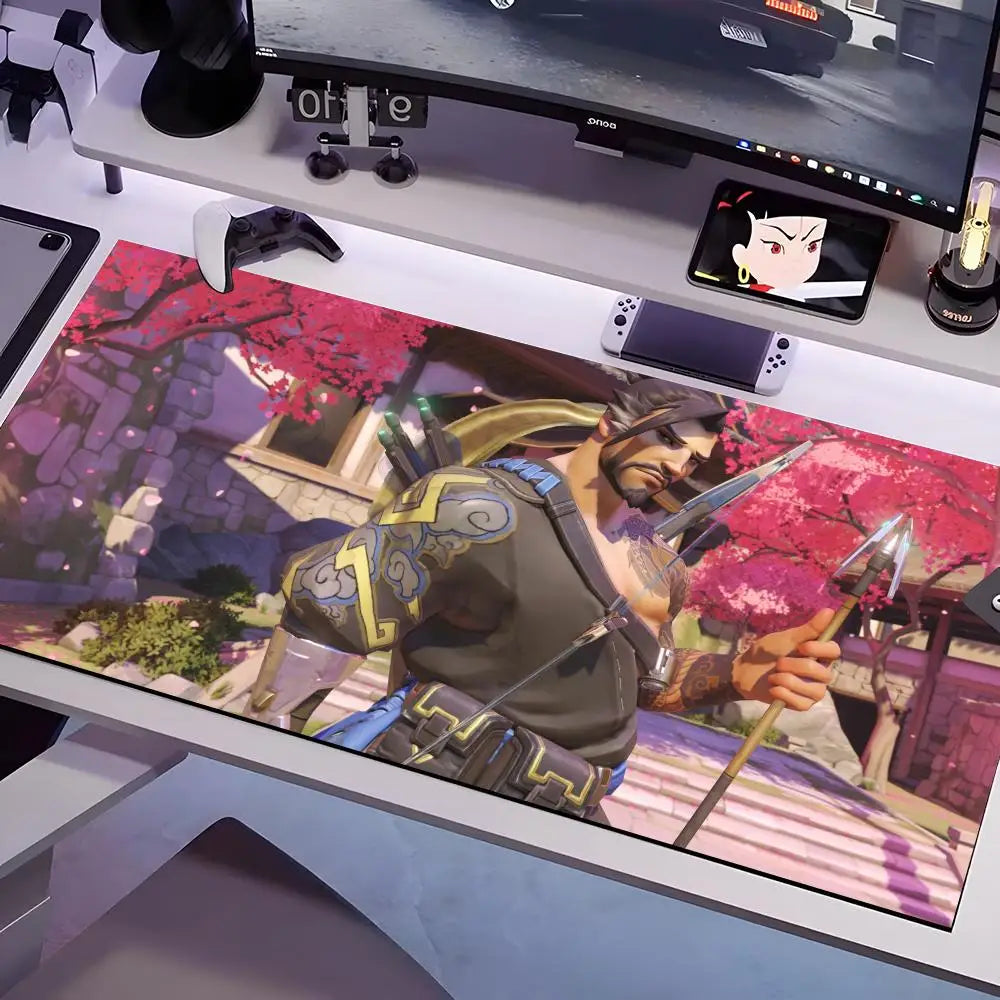 Alfombrilla de ratón Overwatch antideslizante de goma, varios tamaños, formato cuadrado grande para ordenador, oficina y gaming