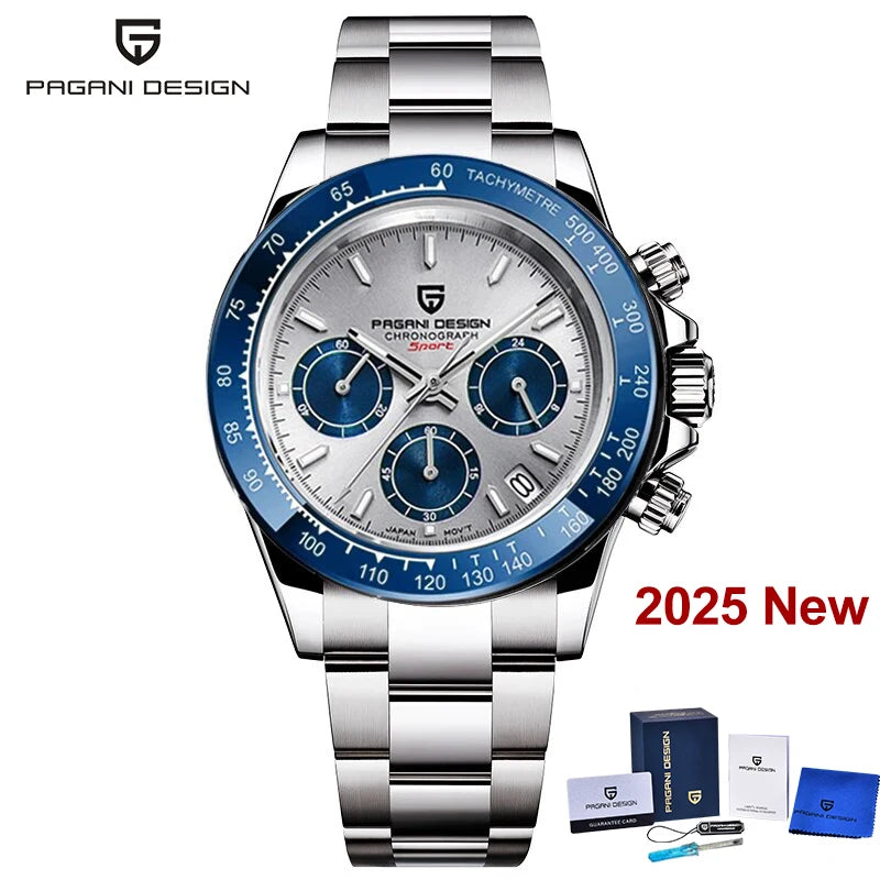 PAGANI DESIGN 2026 New Sport Chronograph Top Brand Luxury Quartz Watch For Men Sapphire crystal Automatic Date Wrist watch Men