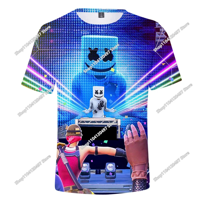 Camiseta 3D Halloween Peely para niños y niñas, camiseta navideña Fortnite Battle Royale, streetwear infantil Victory Game, ropa para hombre