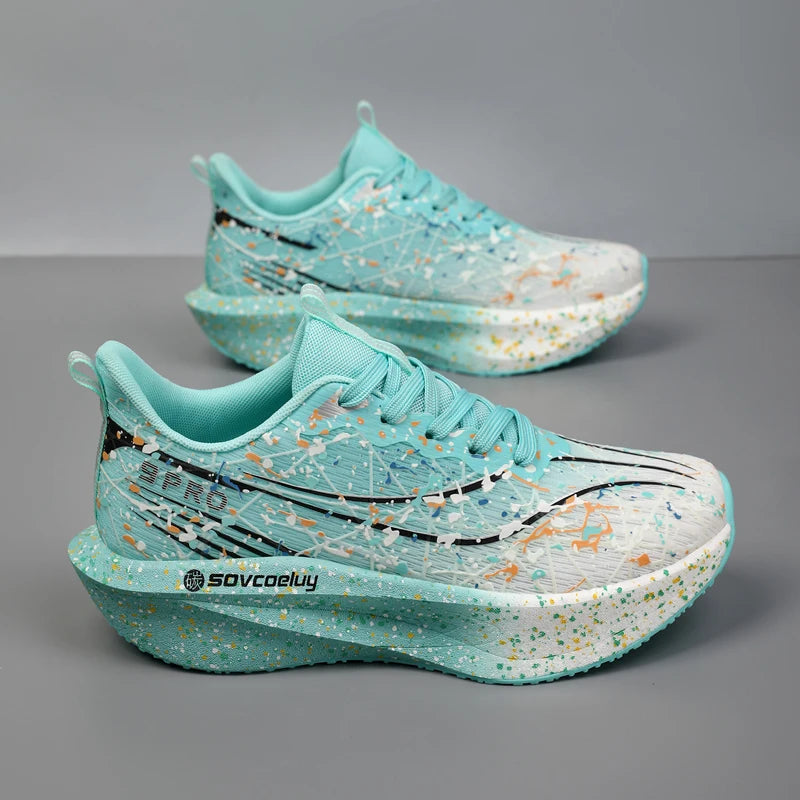 Zapatillas de running con placa de carbono 2026, amortiguación para maratón, deportivas para hombre y mujer, transpirables, ligeras, cómodas, atléticas y antideslizantes