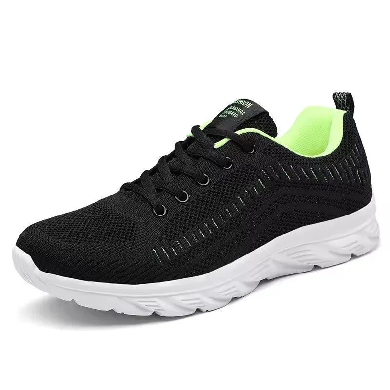 Zapatillas deportivas para hombre para correr y hacer jogging, sneakers casuales de exterior con cordones, malla transpirable ligera, para tenis y caminar al aire libre, tallas 39-46