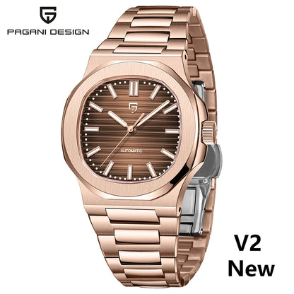 PAGANI DESIGN 2026 Nuovo orologio automatico di lusso da uomo, orologio da polso meccanico in acciaio inossidabile con vetro zaffiro, quadrante tonneau 40MM