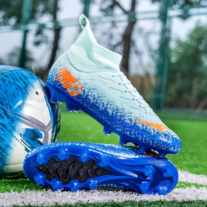 Pro Performance HighCut Soccer Boots FG Long Studs Breathable Lightweight Cleats for Outdoor Grass Matches and Daily Training