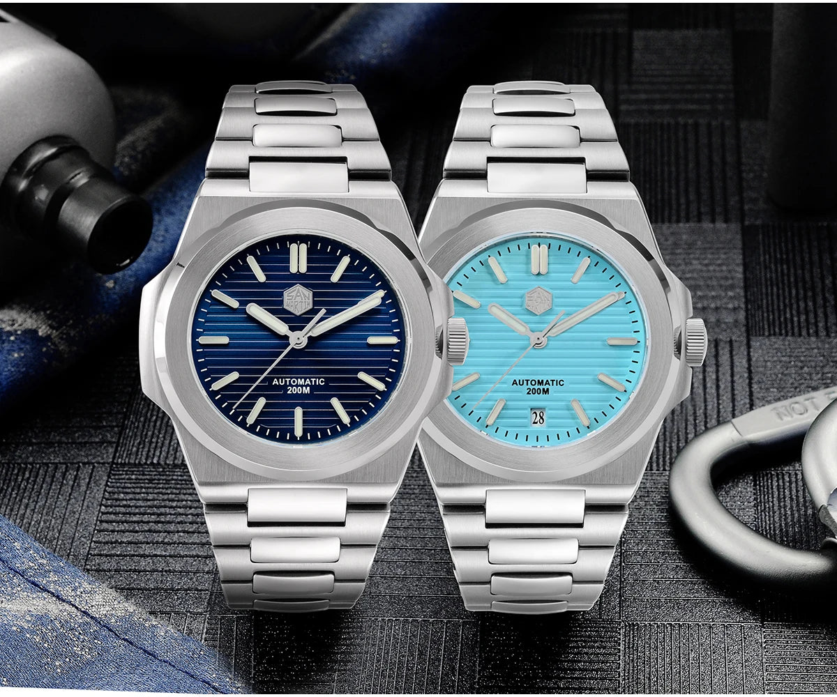 San Martin 42mm Top Band Men Diving Watch Fashion Classic Luxury Automatic Mechanical Watches Sapphire Waterproof 200m Relogio