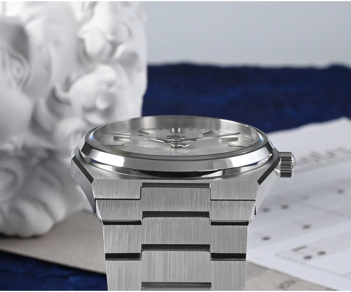 San Martin Reloj clásico para hombre 40mm Miyota 9015 reloj de vestir de lujo automático mecánico con pulsera de liberación rápida SN0023