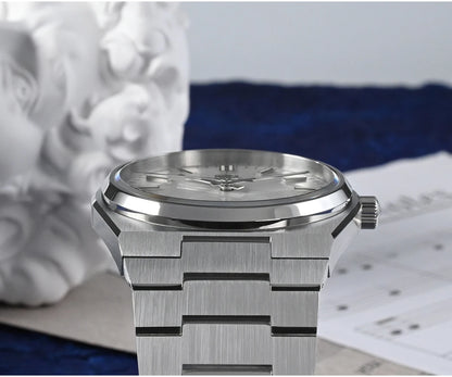 San Martin Reloj clásico para hombre 40mm Miyota 9015 reloj de vestir de lujo automático mecánico con pulsera de liberación rápida SN0023