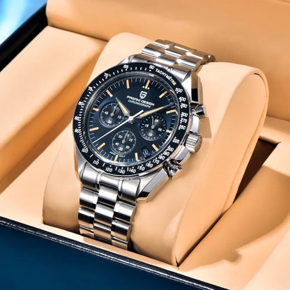 Nuovo orologio da uomo PAGANI DESIGN V6 Moon 2026 Speed Sports, cronografo al quarzo, zaffiro AR e lunetta in ceramica, orologio sicuro
