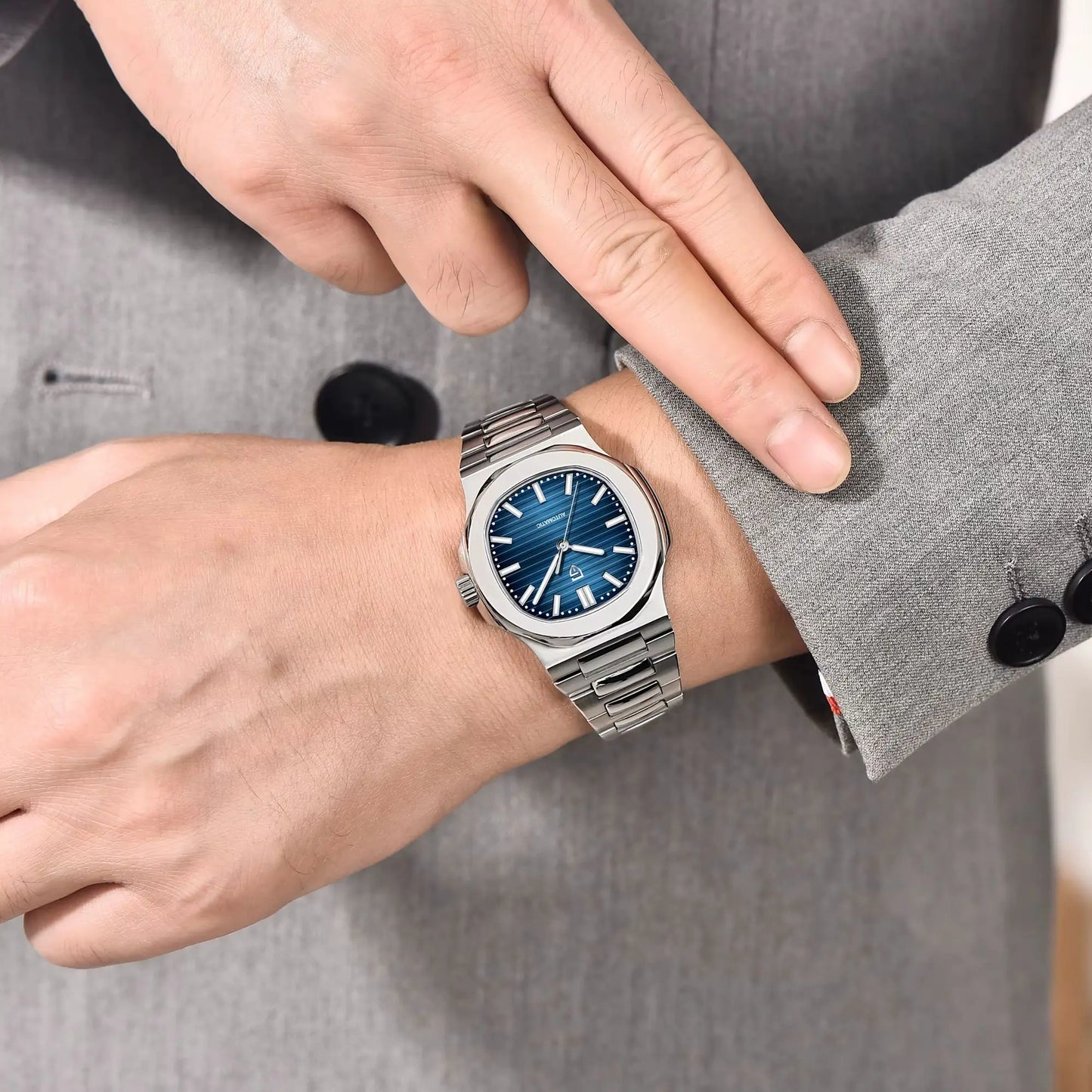PAGANI DESIGN 2026 Nuovo orologio automatico di lusso da uomo, orologio da polso meccanico in acciaio inossidabile con vetro zaffiro, quadrante tonneau 40MM