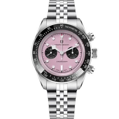 Nuevo PAGANI DESIGN 2026 Panda Retro reloj de hombre de lujo de cuarzo, cronógrafo Speed, zafiro AR, luminoso, envío local