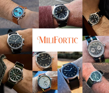 Milifortic 38MM Minimalist Jumping Hour Auto Watch Man R088 Sapphire Crystal 10ATM Vintage Stainless Steel Mechanical Watches