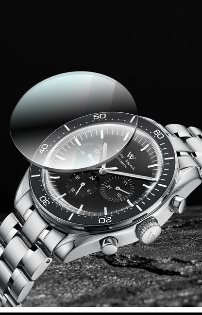 Reloj WM automático mecánico 200M impermeable casual clásico de negocios Welly Merck para hombre 170M-WM