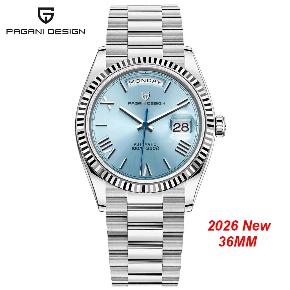 Men's watches PAGANI DESIGN New D36 Date, luxury top-end automatic mechanical Watch, Men's Watch with AR Sapphire glasses, 10 bar waterproof
