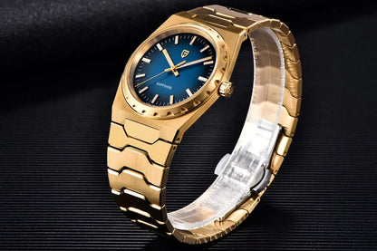 PAGANI DESIGN 2025 new thin 7MM men's quartz watch VJ21 37MM sapphire stainless steel waterproof 10Bar luminous C3 reloj hombre