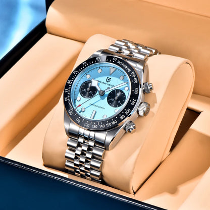 Nuevo PAGANI DESIGN 2026 Panda Retro reloj de hombre de lujo de cuarzo, cronógrafo Speed, zafiro AR, luminoso, envío local