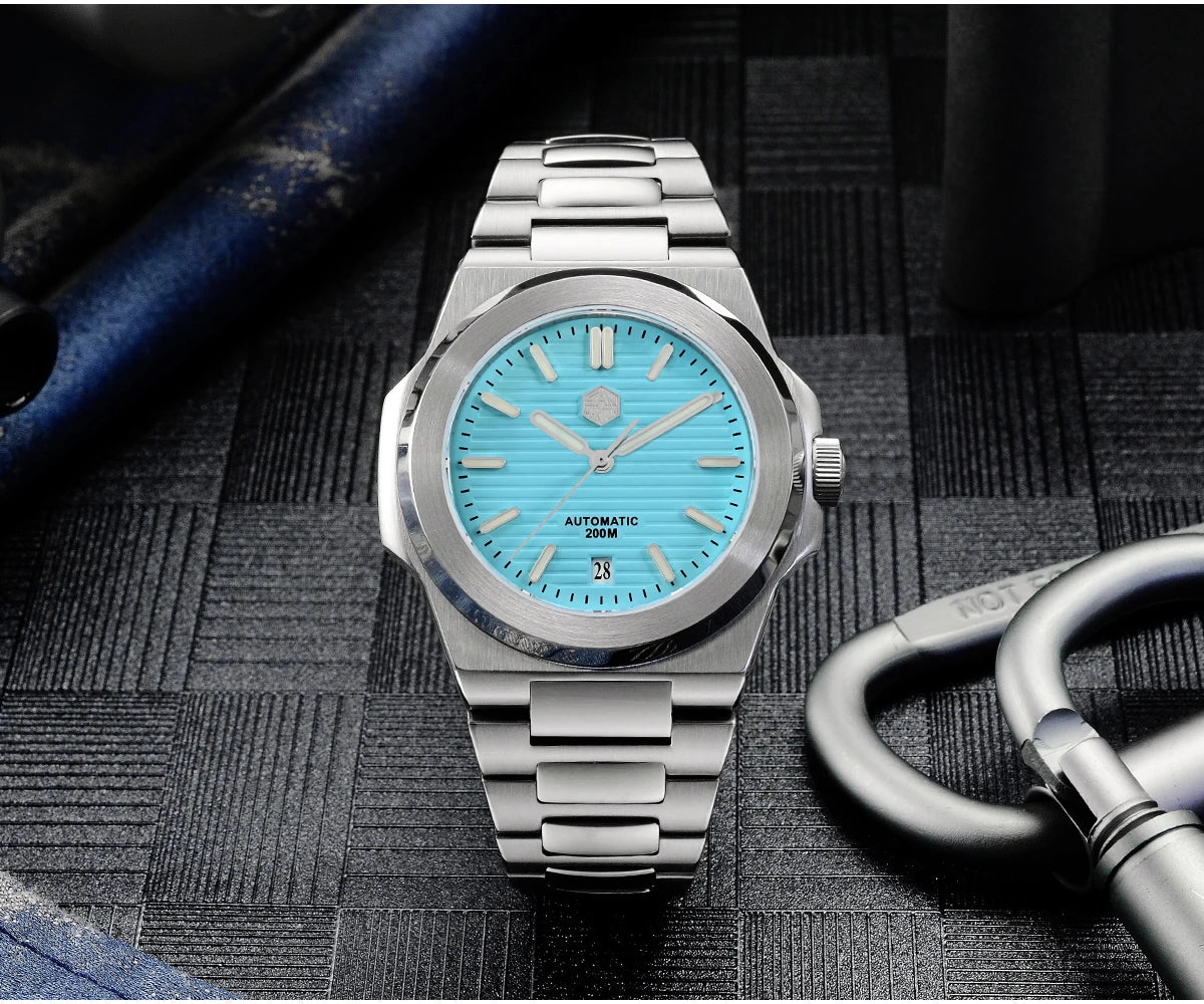 San Martin 42mm Top Band Men Diving Watch Fashion Classic Luxury Automatic Mechanical Watches Sapphire Waterproof 200m Relogio