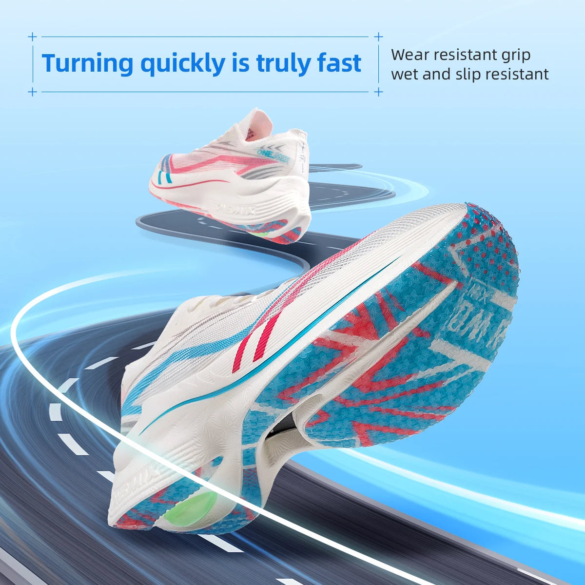 ONEMIX New Marathon Carbon Plate Running Racing Shoes Men Professional Stable Support Shock-relief Ultra-light Rebound Sneakers