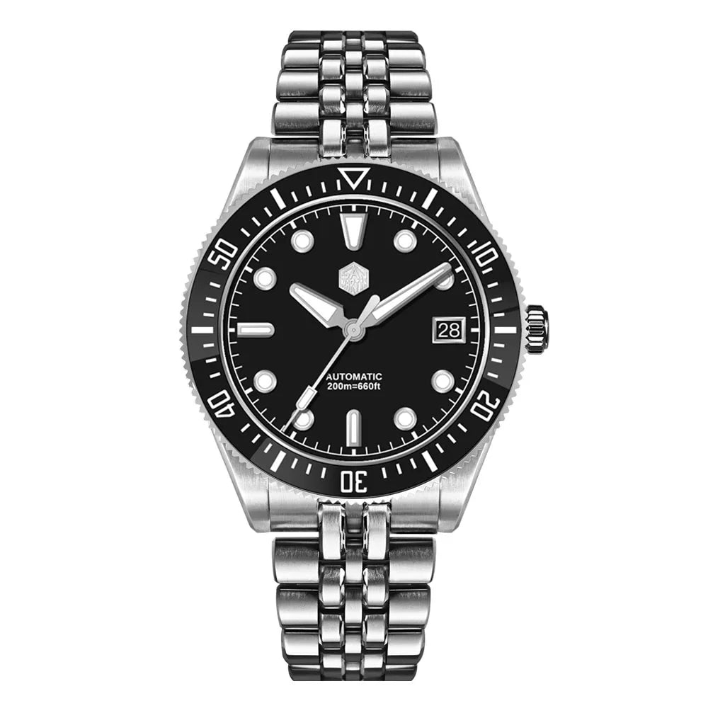 San Martin 37.5mm 40mm Enamel Spiral Vortex Dial Men Luxury Diver Watch Miyota 9015 Automatic Mechanical Waterproof 200m SN0148