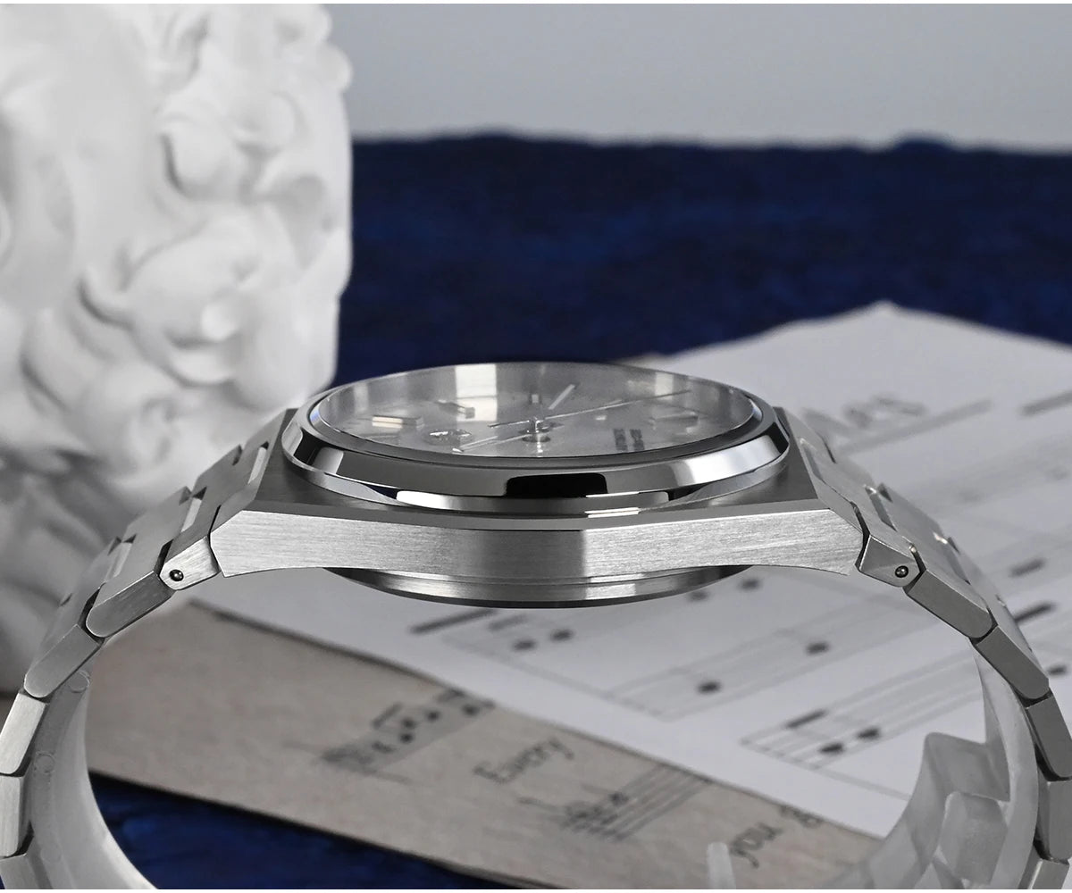 San Martin Reloj clásico para hombre 40mm Miyota 9015 reloj de vestir de lujo automático mecánico con pulsera de liberación rápida SN0023