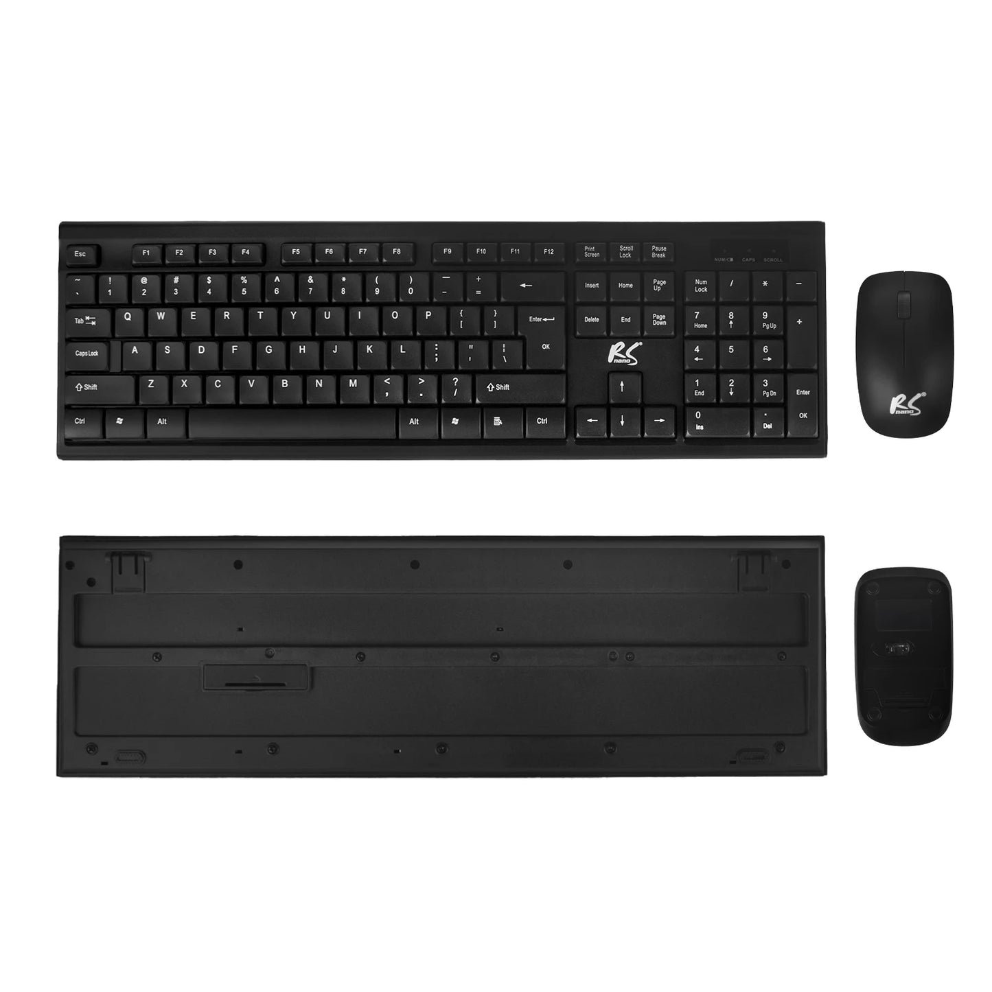 Kit de teclado y ratón inalámbricos QWERTY NanoRS RS580