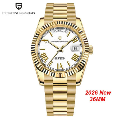 Men's watches PAGANI DESIGN New D36 Date, luxury top-end automatic mechanical Watch, Men's Watch with AR Sapphire glasses, 10 bar waterproof