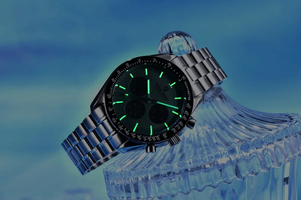 Nuovo orologio da uomo PAGANI DESIGN V6 Moon 2026 Speed Sports, cronografo al quarzo, zaffiro AR e lunetta in ceramica, orologio sicuro