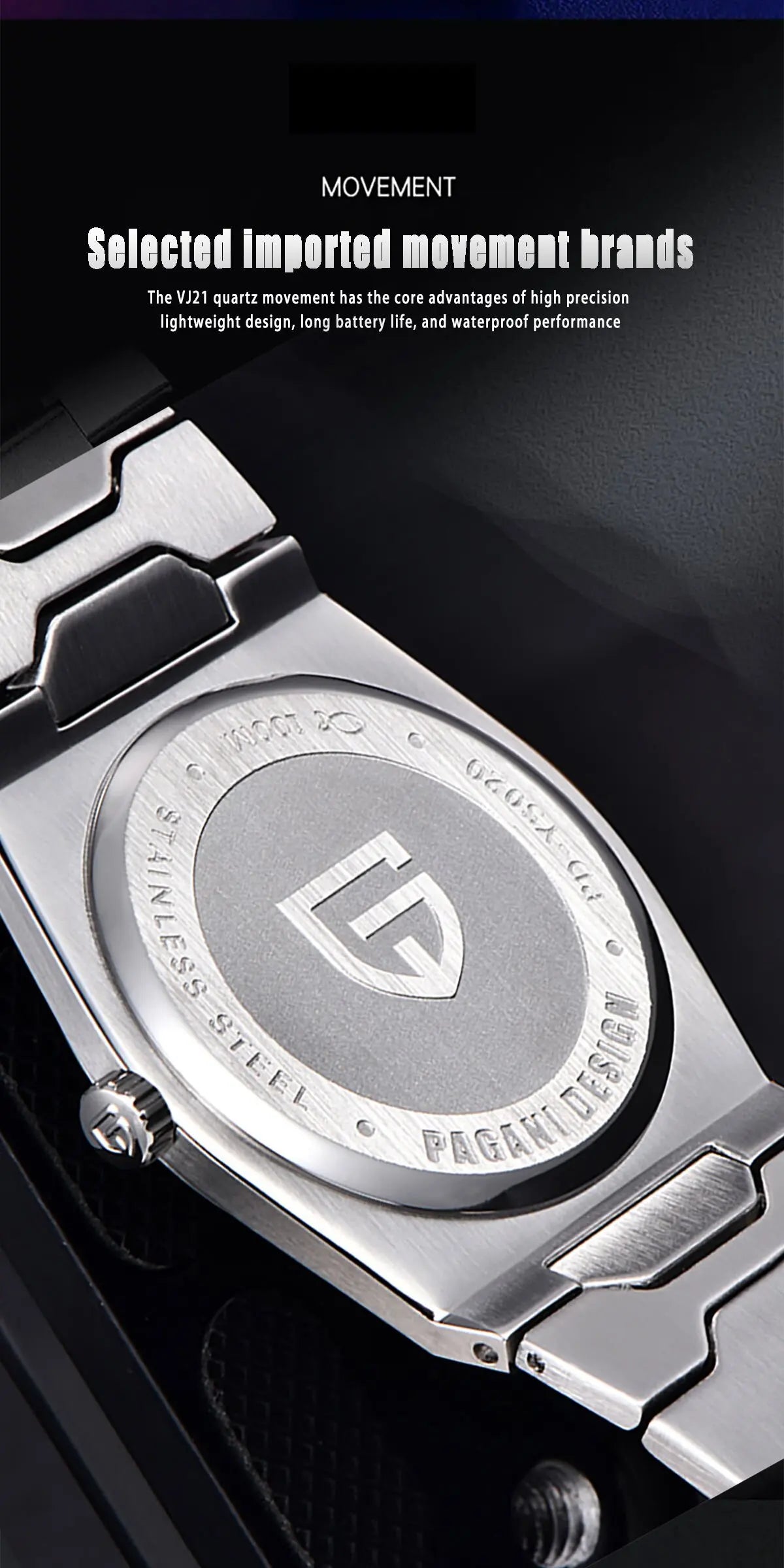 PAGANI DESIGN 2025 new thin 7MM men's quartz watch VJ21 37MM sapphire stainless steel waterproof 10Bar luminous C3 reloj hombre
