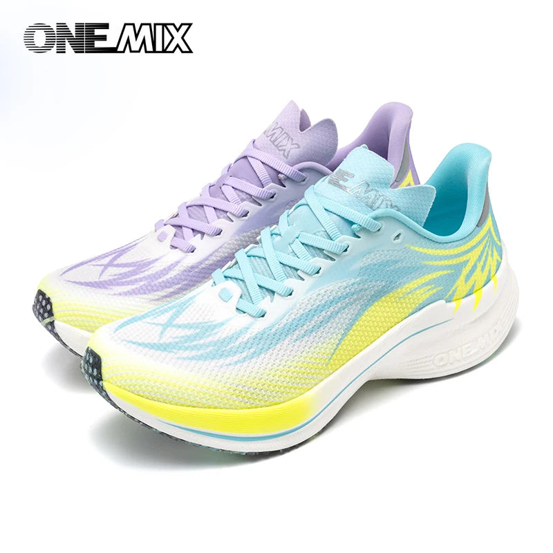 ONEMIX 2025 Scarpe sportive da running uomo donna con piastra in carbonio, traspiranti, ammortizzate, antiscivolo, PB, leggere, a rimbalzo