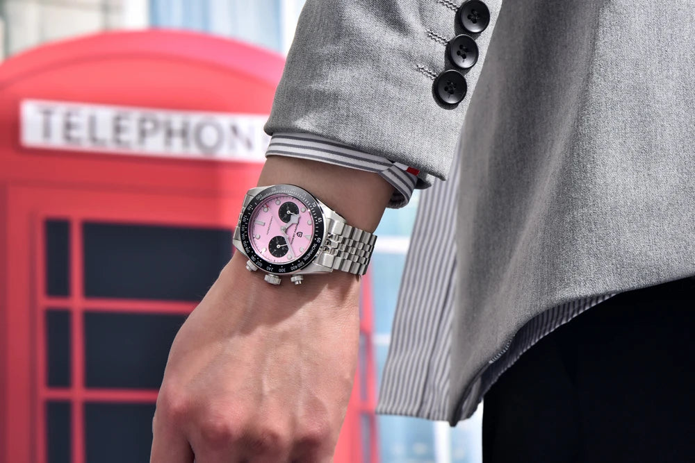 Nuevo PAGANI DESIGN 2026 Panda Retro reloj de hombre de lujo de cuarzo, cronógrafo Speed, zafiro AR, luminoso, envío local