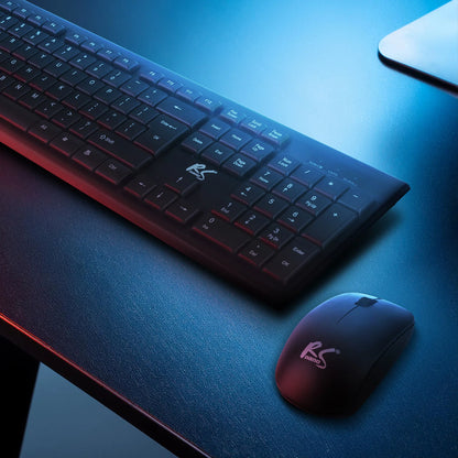 Kit de teclado y ratón inalámbricos QWERTY NanoRS RS580