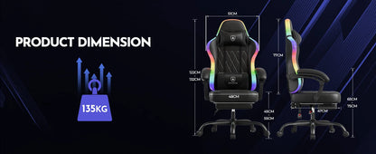 GTPLAYER Gaming chair Office Chair Gaming Chair with LED Light Bar Gamer chair Backrest with storage s bag Ergonomic