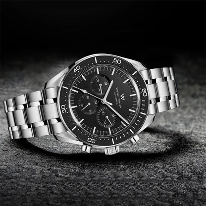 Reloj WM automático mecánico 200M impermeable casual clásico de negocios Welly Merck para hombre 170M-WM