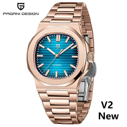 PAGANI DESIGN 2026 Nuovo orologio automatico di lusso da uomo, orologio da polso meccanico in acciaio inossidabile con vetro zaffiro, quadrante tonneau 40MM
