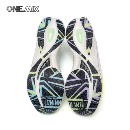 ONEMIX 2025 Scarpe sportive da running uomo donna con piastra in carbonio, traspiranti, ammortizzate, antiscivolo, PB, leggere, a rimbalzo