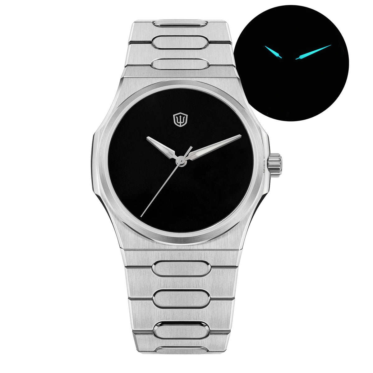 Watchdives WD0016 Super Black Men's Watch Ultra Light-Absorbing Dial VH31/VH60 Sweep Second Quartz Movement Stainless Steel Watch